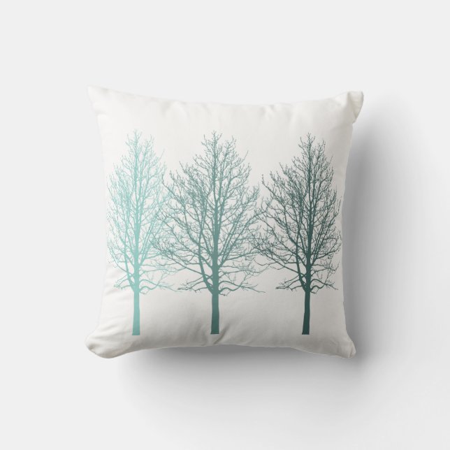 Teal Trees Cushion (Front)