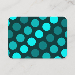 Teal Trio of Polka Dots Business Card