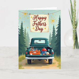 Teal Truck Sweet Fathers Day Card