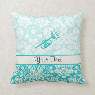 Teal Trumpet Cushion