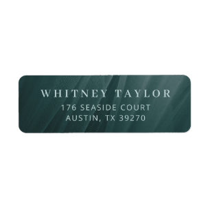 Teal Tulle Texture Return Address Label