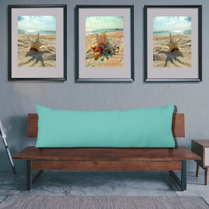 Teal Turquoise Aqua Blue solid colour pillow