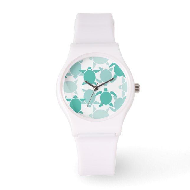 Teal Turtle Pattern Watch (Front)