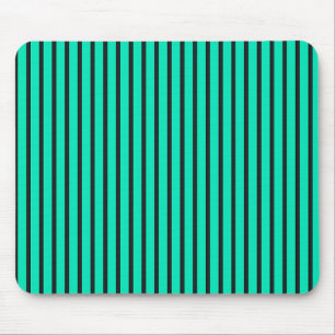 Teal Vertical stripes pattern Mouse Pad