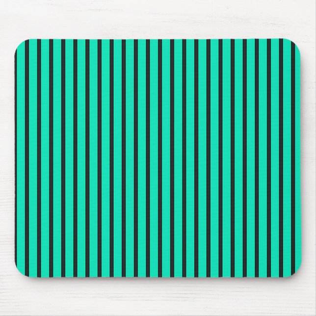 Teal Vertical stripes pattern Mouse Pad (Front)