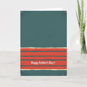 Teal Vintage Fathers Day Card