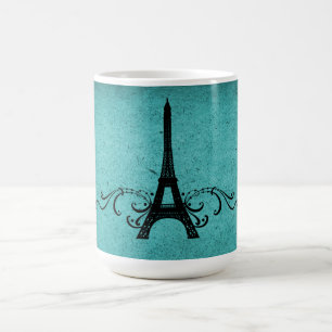Teal Vintage French Flourish Mug
