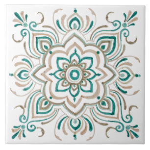 Teal Vintage Spanish tile