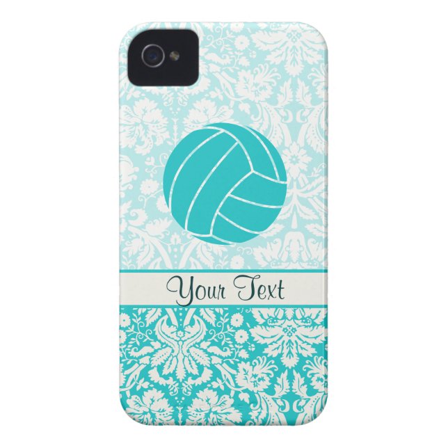 Teal Volleyball Case-Mate iPhone Case (Back)