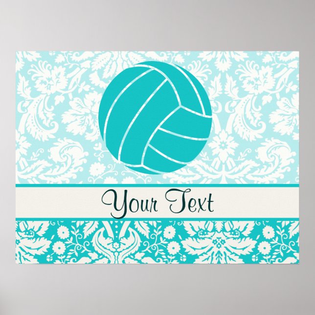 Teal Volleyball Poster (Front)