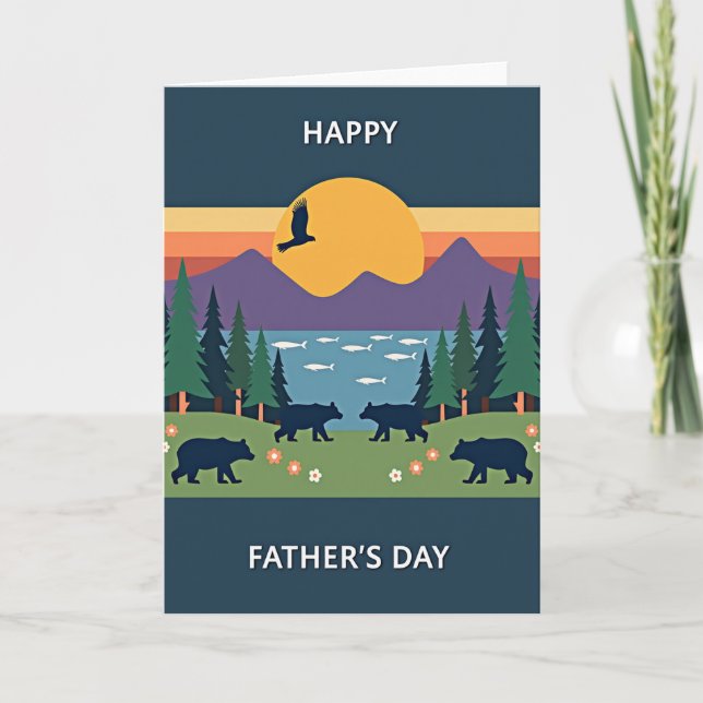 Teal Water Fathers Day Card (Front)