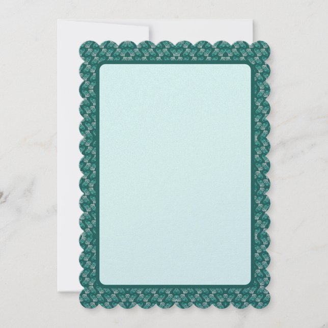 Teal Wave Holiday Card (Front)