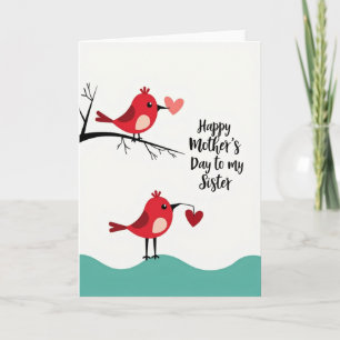 Teal Wave Mothers Day Graphic Card