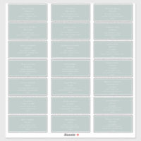 Teal Wedding Guest Address Labels