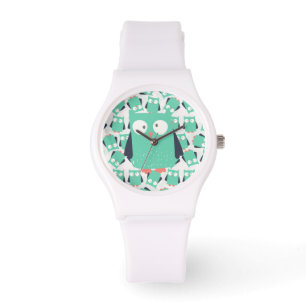 Teal Whimsical Owls Watch
