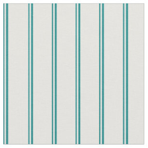 Teal & White Lines Fabric
