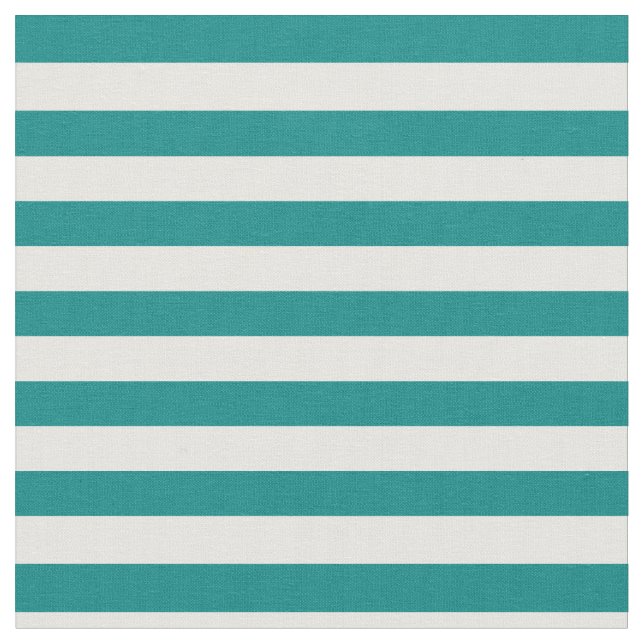 Teal & White Striped Fabric (Close Up)