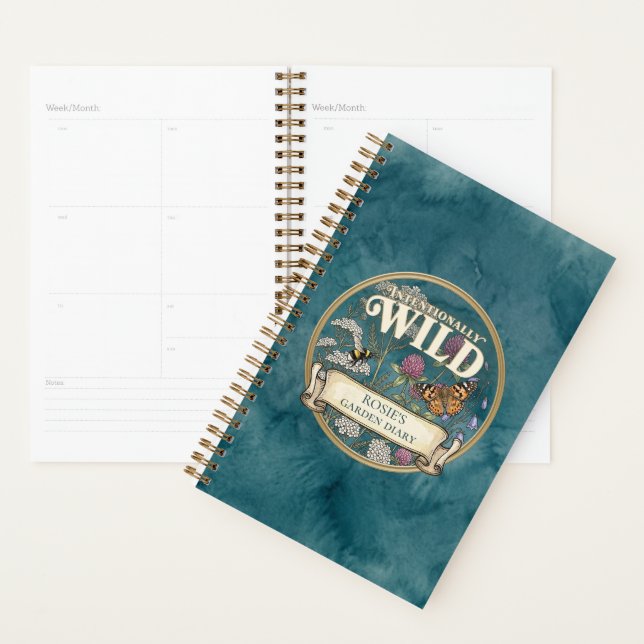 Teal Wild Garden Planner - Custom Diary (Display)