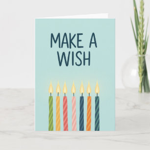 Teal Wish Birthday Card