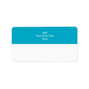 Teal with white area and text. label