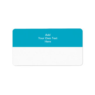Teal with white area and text. label