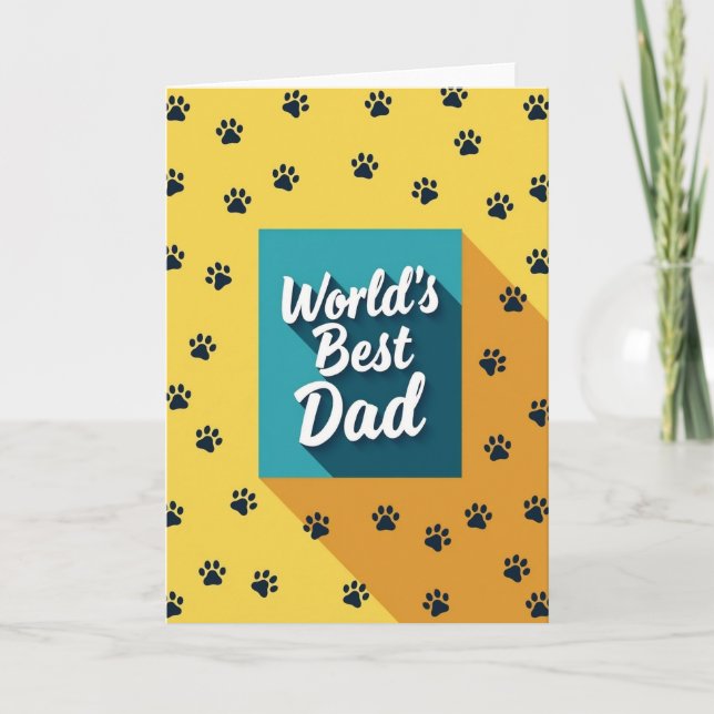 Teal Worlds Best Dad Graphic Card (Front)