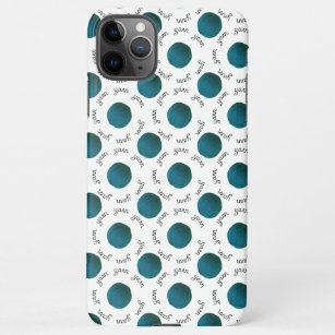 Teal Yarn Balls & Text Pattern Crafts iPhone 11Pro Max Case