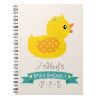 Teal & Yellow Duckling, Duck; Baby Shower