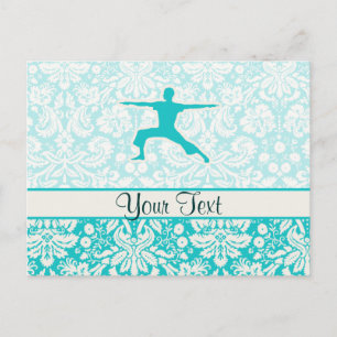 Teal Yoga Postcard