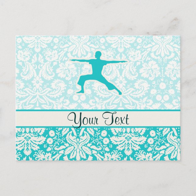 Teal Yoga Postcard (Front)