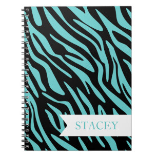 Teal Zebra Notebook
