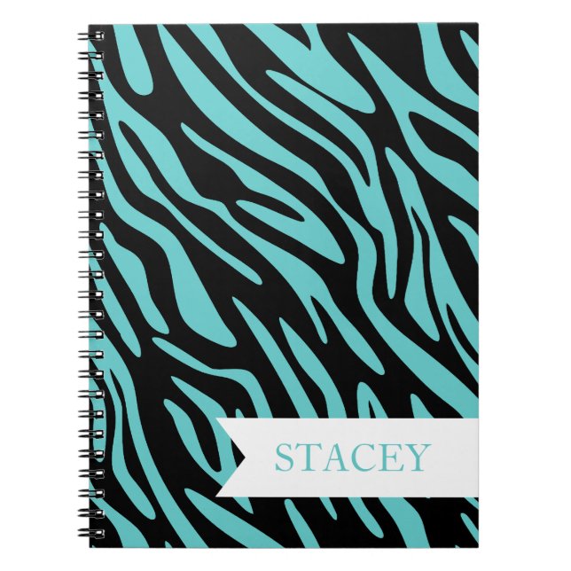 Teal Zebra Notebook (Front)