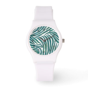 Teal Zebra Print Watch