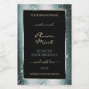Tealish Metal Sparkle Glitter Frame Product Label