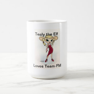 Tealy the elf loves Team-Fm Mug