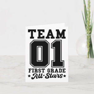 Team 1st Grade All-stars Back To School Sports Jer Card