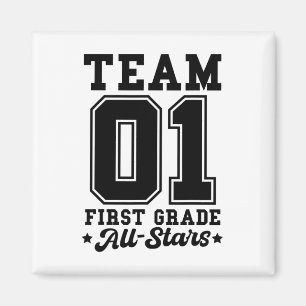 Team 1st Grade All-stars Back To School Sports Jer Magnet