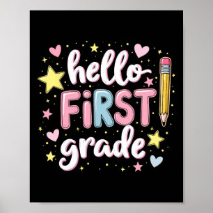Team 1st Grade Back To School Outfit Poster