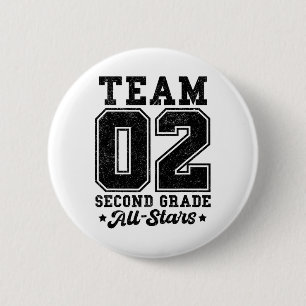 Team 2nd Grade All-stars Back To School Sports Jer 6 Cm Round Badge