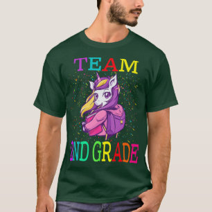 Team 2nd Grade Back To School Unicorn Teacher Stud T-Shirt