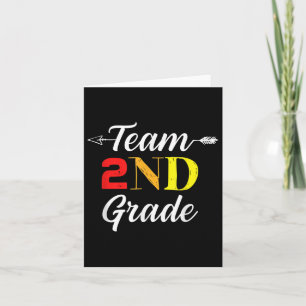 Team 2nd Grade Cool Teacher Student Back To School Card
