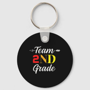 Team 2nd Grade Cool Teacher Student Back To School Key Ring
