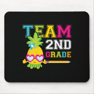 Team 2nd Grade Cute Tropical Pineapple Mouse Pad