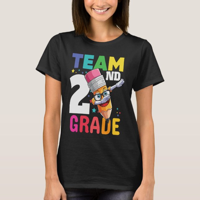Team 2nd Grade Teacher Boys School Second Grade Sq T-Shirt (Front)