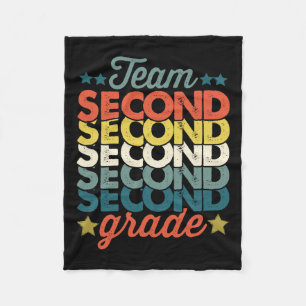 Team 2nd Second Grade Back To School Teacher Kids Fleece Blanket
