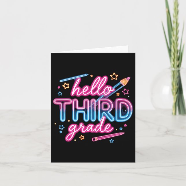 Team 3rd Grade Back To School Year Wear  Card (Front)