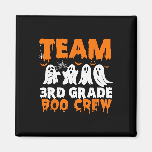 Team 3rd Grade Boo Crew Halloween Ghost  Magnet (Front)