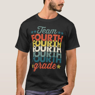 Team 4th Fourth Grade Back To School Teacher Kids T-Shirt