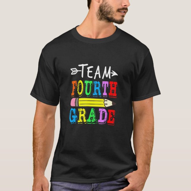Team 4th Grade Back To School 2021 2022 For Boy Gi T-Shirt (Front)