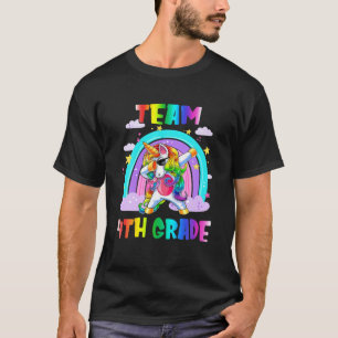 Team 4Th Grade Dabbing Unicorn Back To School T-Shirt